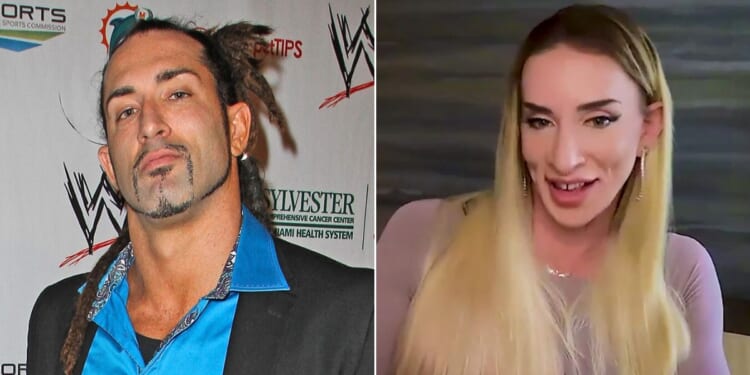 At left is Gabe Tuft as WWE superstar Tyler Reks in 2012. At right is Gabbi Tuft in a Fox News video.