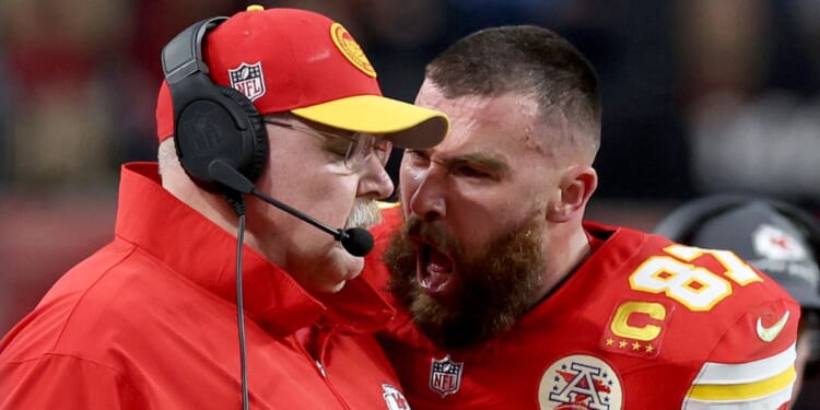 During Super Bowl LVIII on Sunday, many were shocked when Kansas City Chiefs tight end Travis Kelce yelled at and pushed head coach Andy Reid on the sidelines.