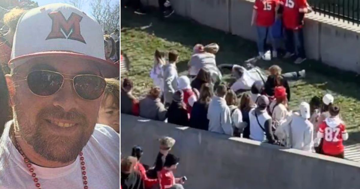 Kansas City Chiefs fan Trey Filter of Wichita, Kansas, helped subdue a suspect in the shooting at the team's Super Bowl victory parade.