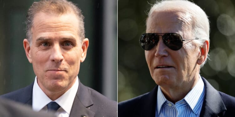 During a Wednesday impeachment inquiry deposition, Hunter Biden, left, admitted that President Joe Biden, right, was "the big guy" referenced in an email concerning a Chinese business deal.