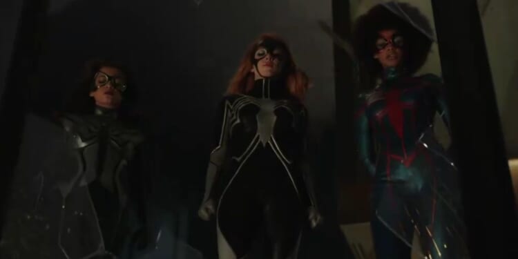 Three characters from the upcoming film "Madame Web."