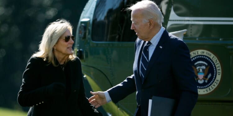 President Joe Biden and first lady Jill Biden return to the White House on Feb. 19 after spending the weekend in Delaware.