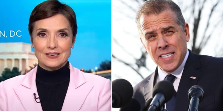 Catherine Herridge, left, reported on the scandals of Hunter Biden, right, the son of President Joe Biden.