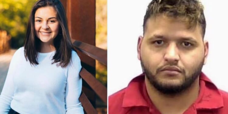 Laken Riley, left, 22, a nursing student in Georgia, was found beaten to death Thursday. The suspect in her death, Jose Antonio Ibarra, from Venezuela, was reported to be in the U.S. illegally.