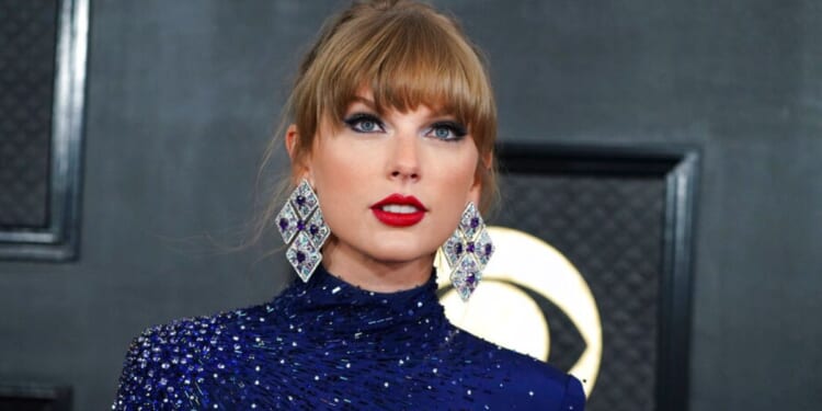 Taylor Swift arrives at the 65th annual Grammy Awards Feb. 5, 2023, in Los Angeles.