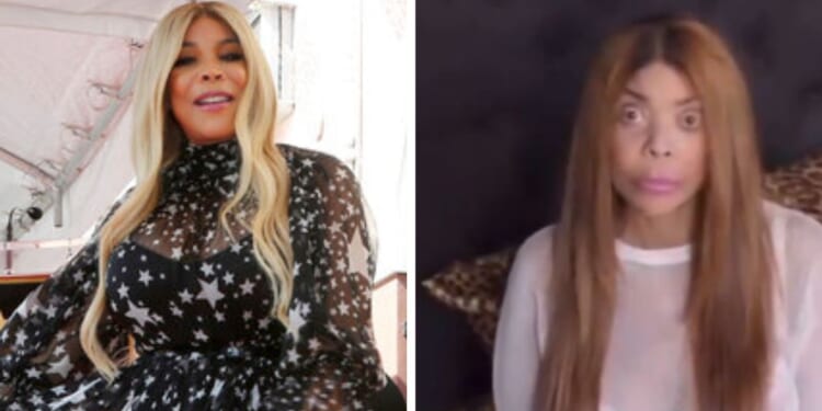 Wendy Williams shown in 2019 while being honored with a Star on the Hollywood Walk of Fame in Los Angeles, (left), and in a recent image from a trailer of a new documentary about her career and struggles.