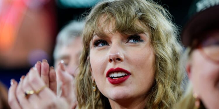 Taylor Swift is shown after an AFC Championship football game between the Baltimore Ravens and the Kansas City Chiefs, Jan. 28, in Baltimore.