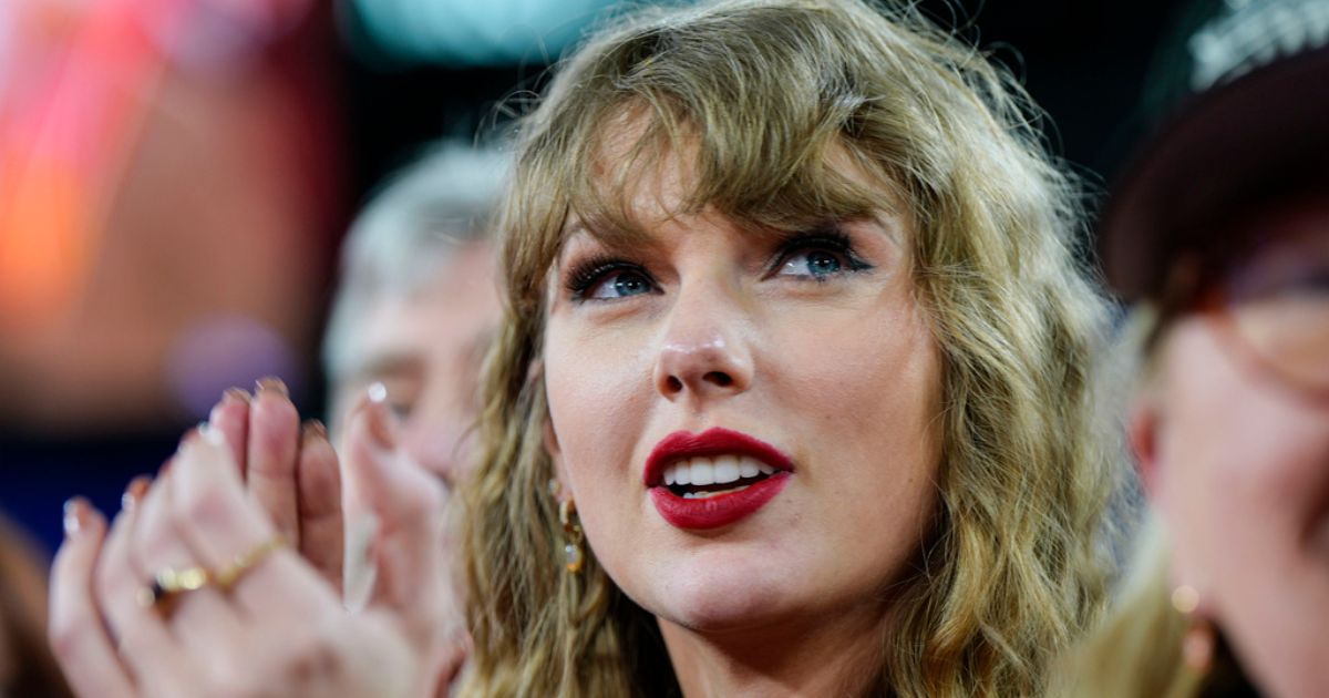 Taylor Swift is shown after an AFC Championship football game between the Baltimore Ravens and the Kansas City Chiefs, Jan. 28, in Baltimore.