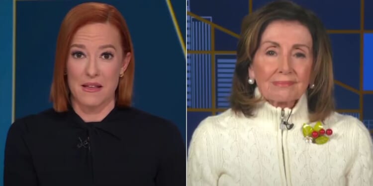 On Monday, former Speaker of the House Nancy Pelosi, right, appeared on MSNBC's "Inside with Jen Psaki," where she discussed the recent death of Alexei Navalny with Psaki, left, and the two began to discuss a wild Donald Trump-Russia conspiracy.