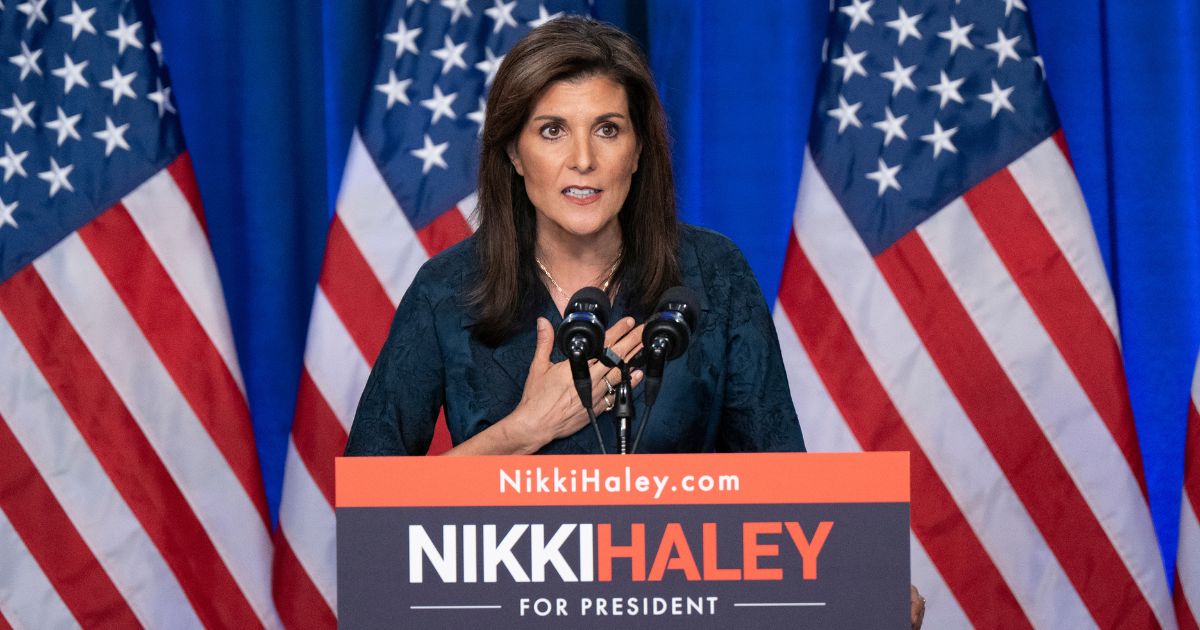 Nikki Haley speaks at a campaign event at Clemson University at Greenville on Tuesday in Greenville, South Carolina.