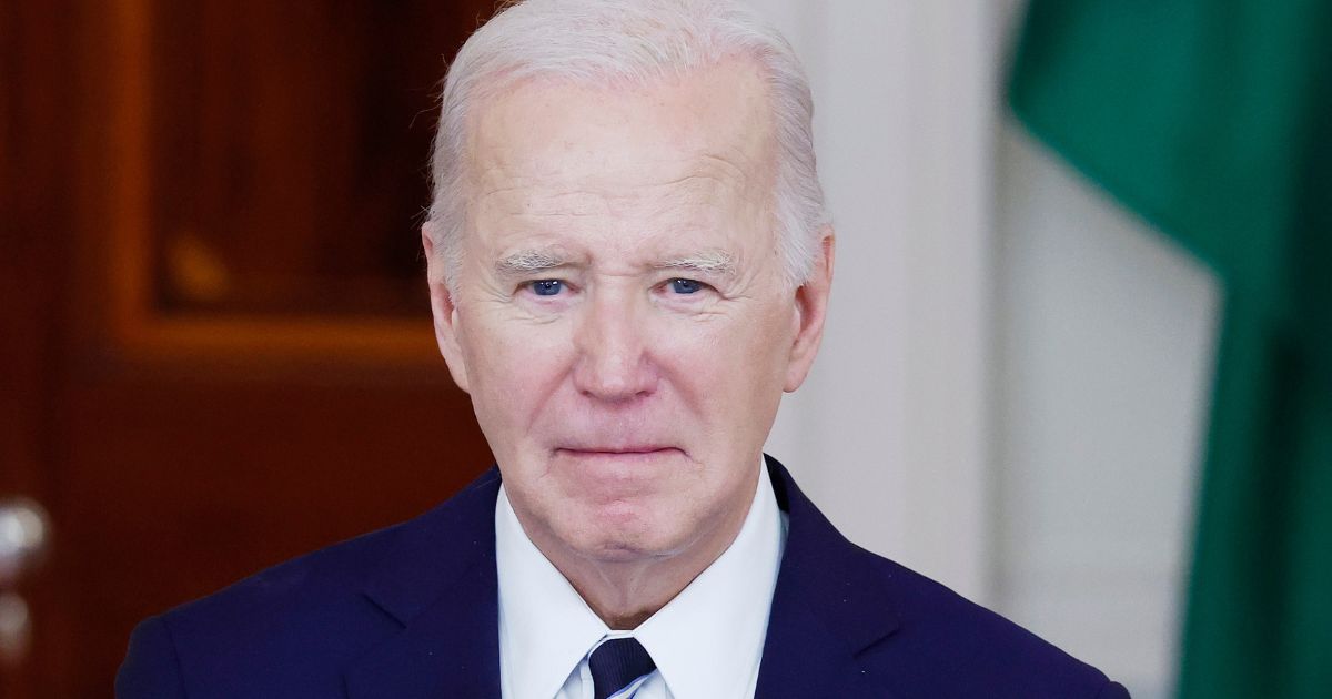 President Joe Biden listens as King of Jordan Abdullah II ibn Al Hussein speaks at the White House in Washington, D.C., on Monday.