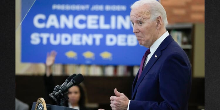 President Joe Biden speaks at Culver City Julian Dixon Library Wednesday in Culver City, California.