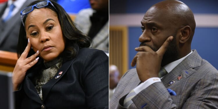 On Thursday, special prosecutor Nathan Wade, right, testified at the Fulton County Courthouse in Atlanta, Georgia, that Fulton County District Attorney Fani Willis, left, had reimbursed him for vacations that they had taken together.