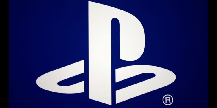 The PlayStation logo displayed during "Paris Games Week" in 2019 in Paris, France.