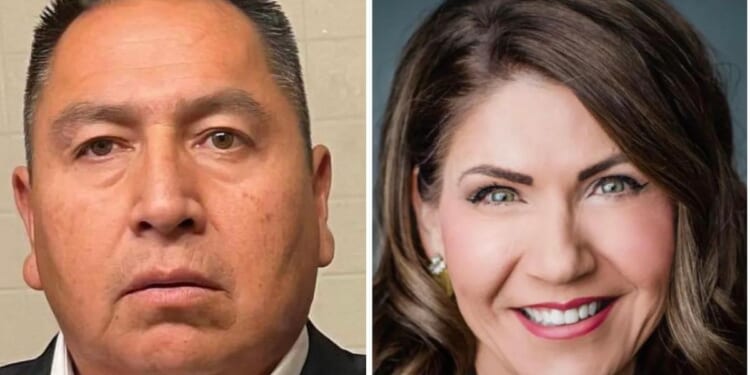 The leader of the Oglala Sioux Tribe in South Dakota's Pine Ridge Reservation, Frank Star Comes Out, left, banished South Dakota Gov. Kristi Noem from the reservation over comments Noem made about cartels infiltrating tribal lands, and the state of the U.S. border with Mexico.