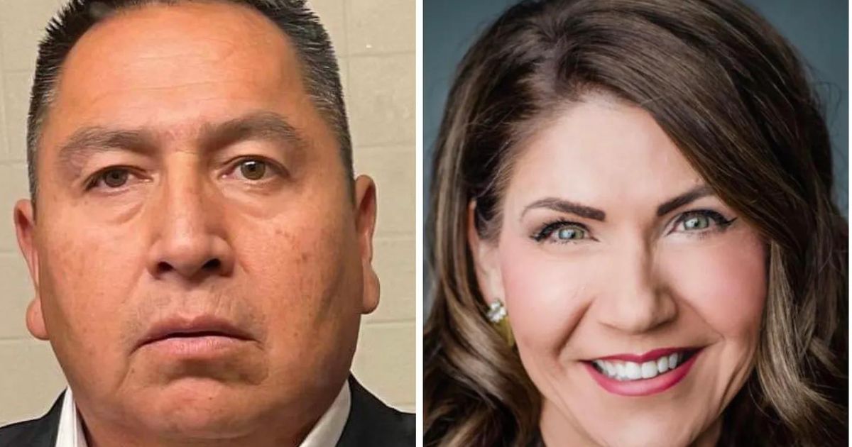 The leader of the Oglala Sioux Tribe in South Dakota's Pine Ridge Reservation, Frank Star Comes Out, left, banished South Dakota Gov. Kristi Noem from the reservation over comments Noem made about cartels infiltrating tribal lands, and the state of the U.S. border with Mexico.