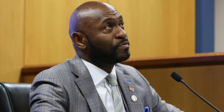 Fulton County, Georgia, special prosecutor Nathan Wade looks on during a hearing in the case of the State of Georgia v. Donald Trump at the Fulton County Courthouse in Atlanta on Thursday.