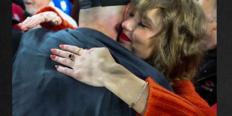 Pop megastar Taylor Swift caused a stir -- and a spike in sales -- when she was pictured wearing a custom tennis bracelet as she hugged Travis Kelce after his Kansas City Chiefs won against the Baltimore Ravens in the AFC Championship Game Jan. 28.