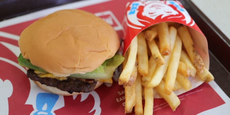 a Wendy's burger and fries