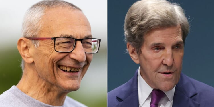 John Podesta, left, is replacing John Kerry as the Biden administration's climate czar.