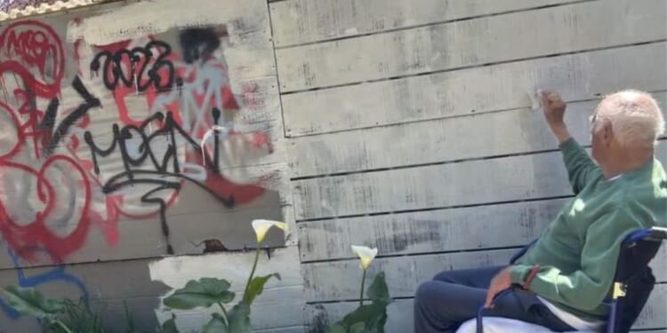 Oakland, California resident Victor Silva Sr., 102 and in a wheelchair, was ordered by the city to clean up graffiti on his property's back wall or pay a hefty fine.