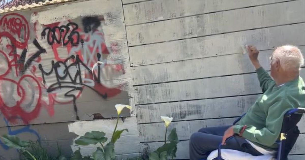 Oakland, California resident Victor Silva Sr., 102 and in a wheelchair, was ordered by the city to clean up graffiti on his property's back wall or pay a hefty fine.