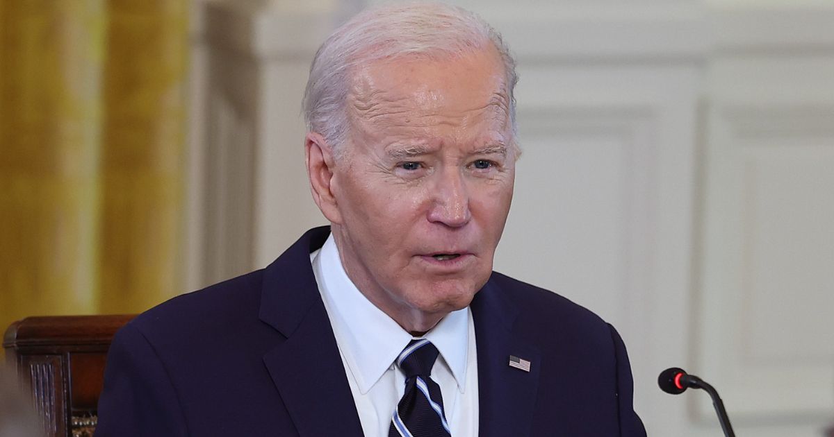 President Joe Biden speaks during a meeting with Polish President Andrzej Duda and Prime Minister Donald Tusk in the East Room of the White House in Washington, D.C., on Tuesday.