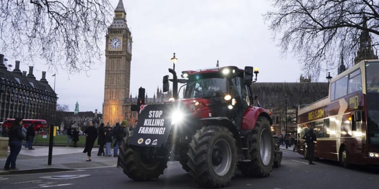 Farmers in tractors head to Parliament to protest rules they say threaten livelihoods