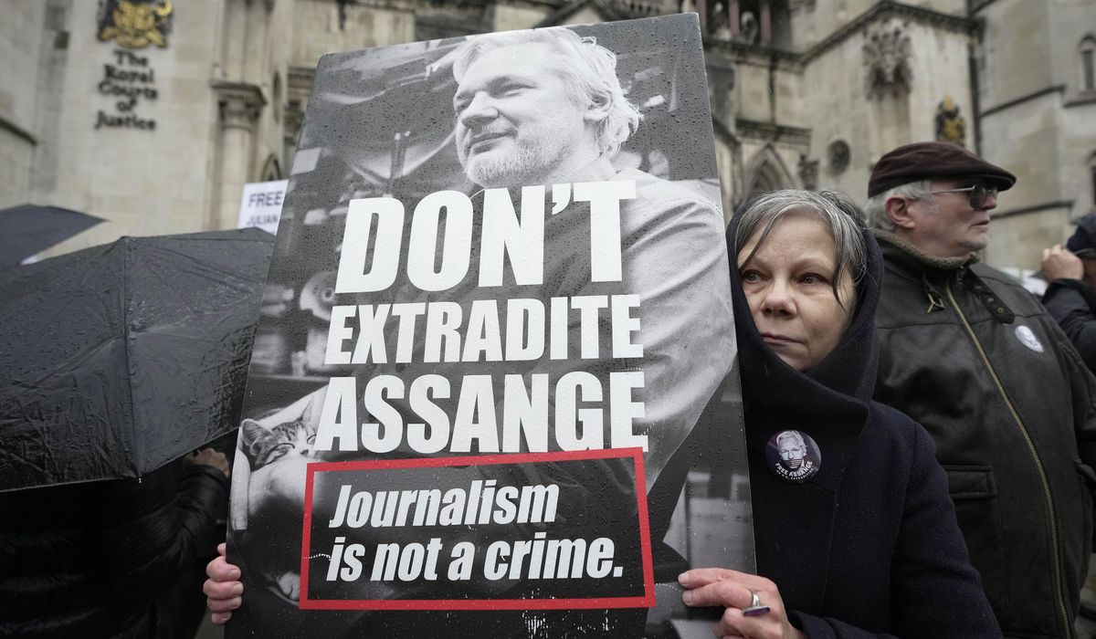 U.K. court says Assange can't be extradited on espionage charges until U.S. rules out death penalty