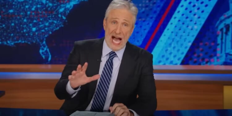 Jon Stewart speaks on Monday's "Daily Show."