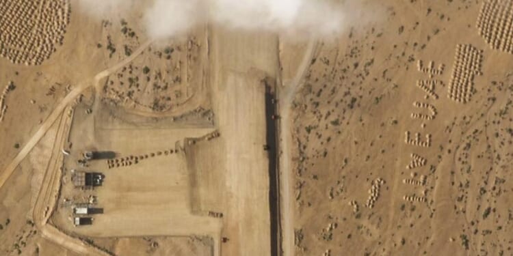 An airstrip is being built on a Yemeni island during the ongoing war, with 'I LOVE UAE' next to it