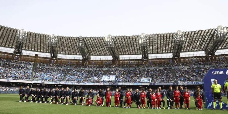 Napoli players take a knee in public show of support after alleged racial abuse of Juan Jesus