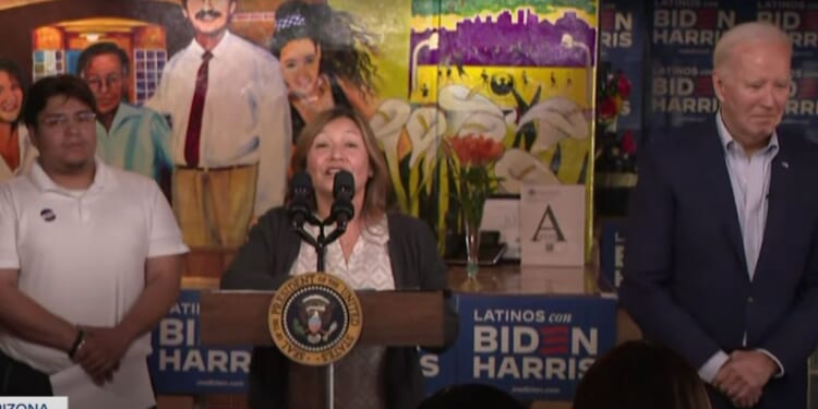 Biden wandered off the stage while the speaker was talking about the importance of the Latino vote.