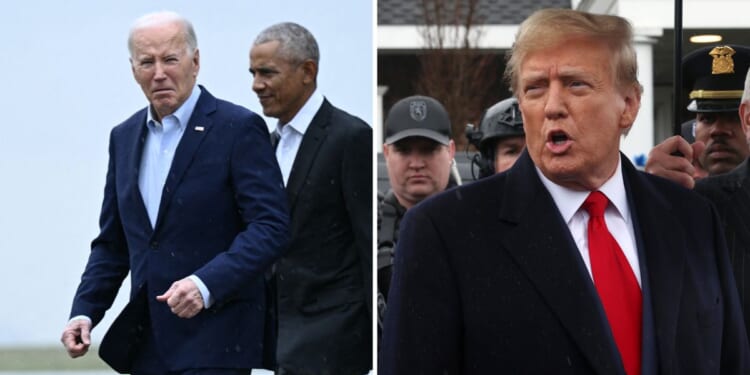 President Joe Biden and former President Barack Obama arrive in New York City on Thursday. Former President Donald Trump speaks to the media after attending the wake of Jonathan Diller on Thursday in Massapequa, New York.