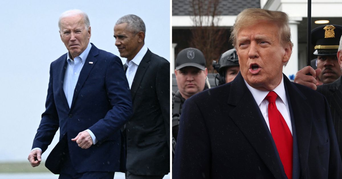 President Joe Biden and former President Barack Obama arrive in New York City on Thursday. Former President Donald Trump speaks to the media after attending the wake of Jonathan Diller on Thursday in Massapequa, New York.