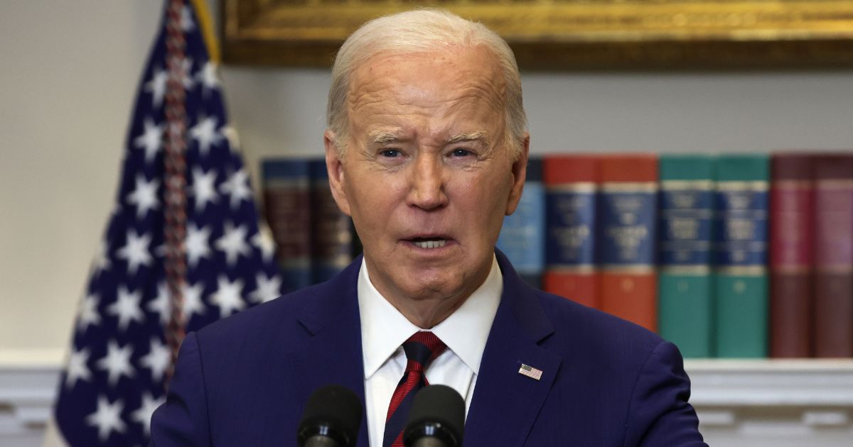 President Joe Biden delivers remarks in the Roosevelt Room of the White House in Washington on Tuesday.