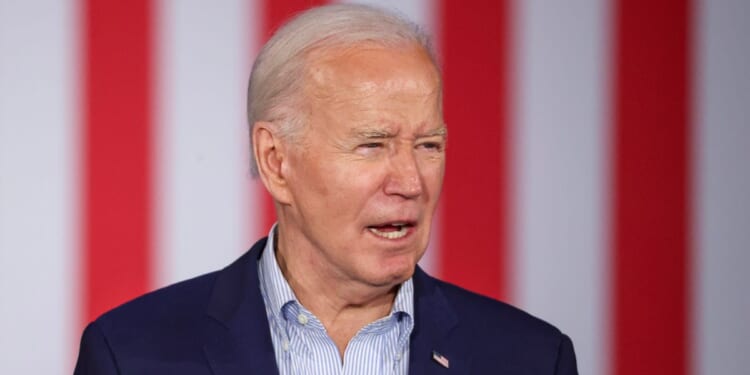 President Joe Biden speaks at the Stupak Community Center in Las Vegas on Tuesday.