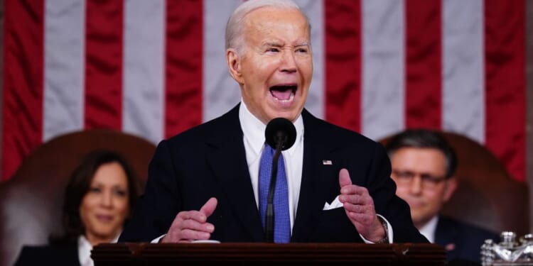 President Joe Biden delivers the State of the Union address from the U.S. Capitol in Washington, D.C., on Thursday.