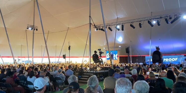 Mario Murillo speaks at the Living Proof Crusade, in Colorado Springs, Colorado in a file photo from July 16, 2023.