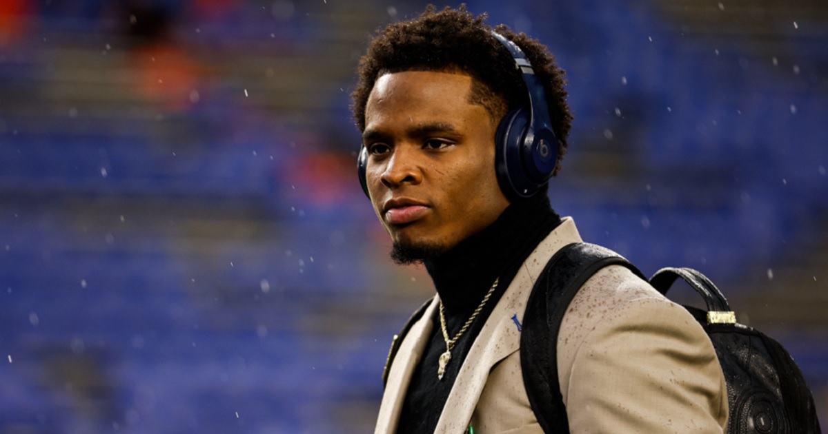 Trevor Etienne, then a running back with the Florida Gators, is pictured in a November file photo before the Florida-Florida State game at Ben Hill Griffin Stadium in Gainesville, Florida.