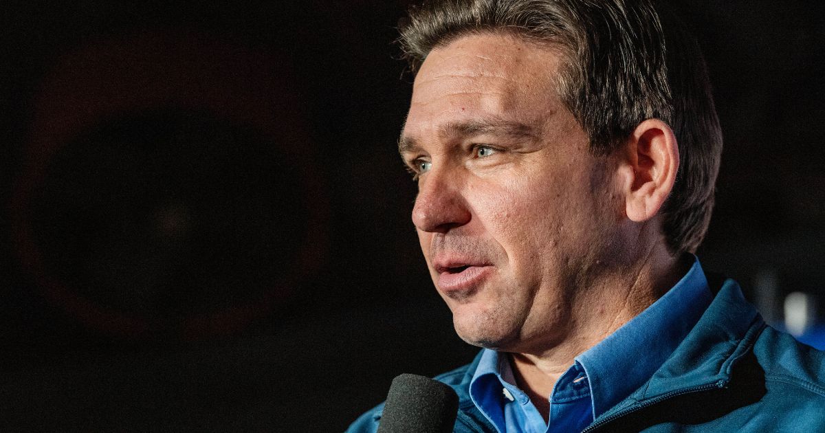 Florida Gov. Ron DeSantis, then a Republican presidential candidate, speaks during a campaign event in Hampton, New Hampshire, on Jan. 17.