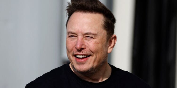 Tesla CEO Elon Musk is pictured during a visit at the company's electric car plant in Gruenheide, Germany, on Wednesday.