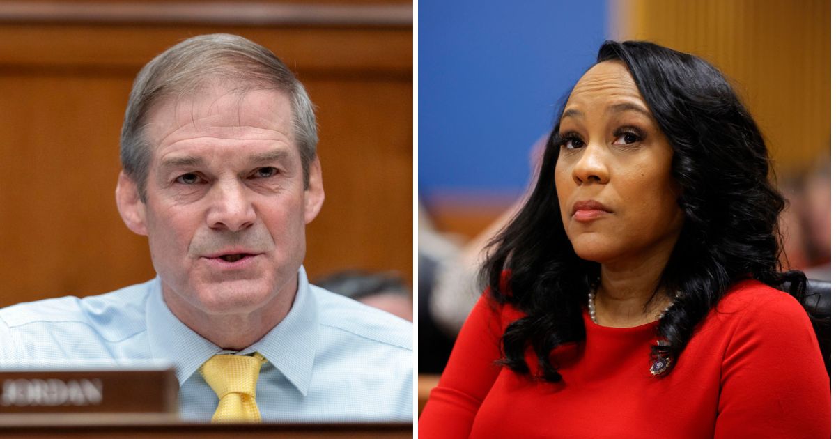 Rep. Jim Jordan, R-Ohio, left, and Fulton County, Georgia, District Attorney Fani Willis.