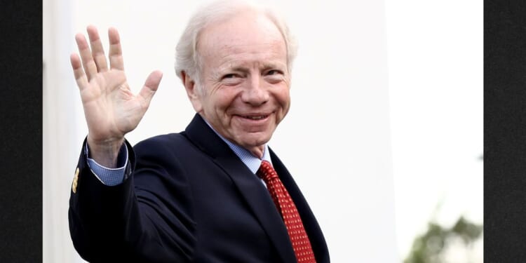 Former U.S. Sen. Joseph Lieberman is seen departing the White House after meeting with U.S. President Donald Trump May 17, 2017, in Washington, D.C..