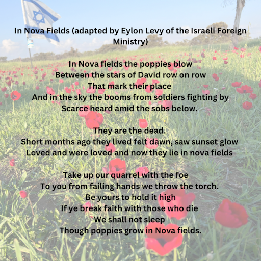 In Nova Fields (adapted by Eylon Levy of the Israeli Foreign Ministry)