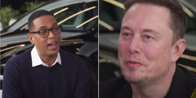 Former CNN anchor Don Lemon, left; X owner Elon Musk, right.