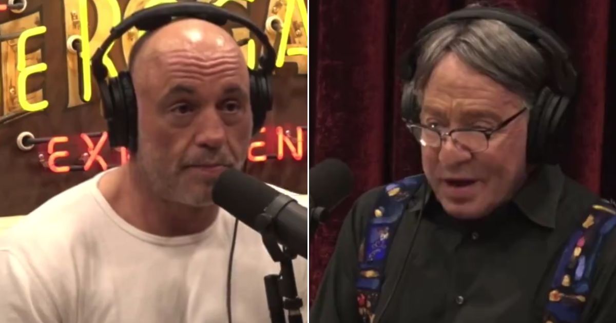 Podcast host Joe Rogan, left, confronted Google AI researcher Ray Kurzweil over the lack of privacy on people's phones and other devices.