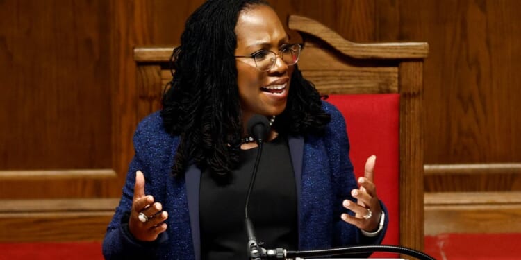 Supreme Court Justice Kentanji Brown Jackson speaks at the 60th Commemoration of the 16th Street Baptist Church bombing in Birmingham, Alabama, on Sept. 15.