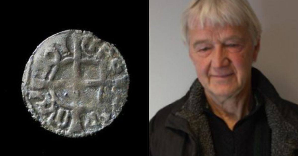 Jan Gunnar Fugelsnes, right, recently shared that he had found 14 silver coins under the Edøy Church in Norway in 1964. The coins have been dated and are believed to be from Medieval times.