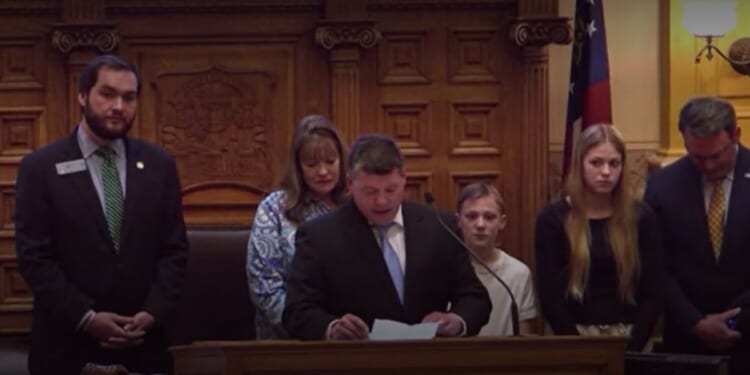 Laken Riley's father speaking to the Georgia State Senate